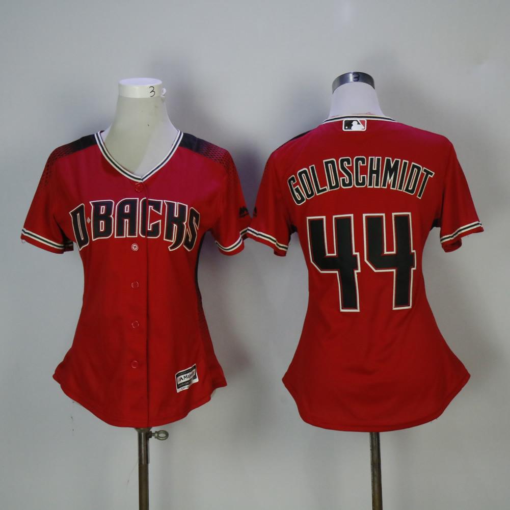 Women Arizona Diamondback #44 Goldschmidt Red MLB Jerseys